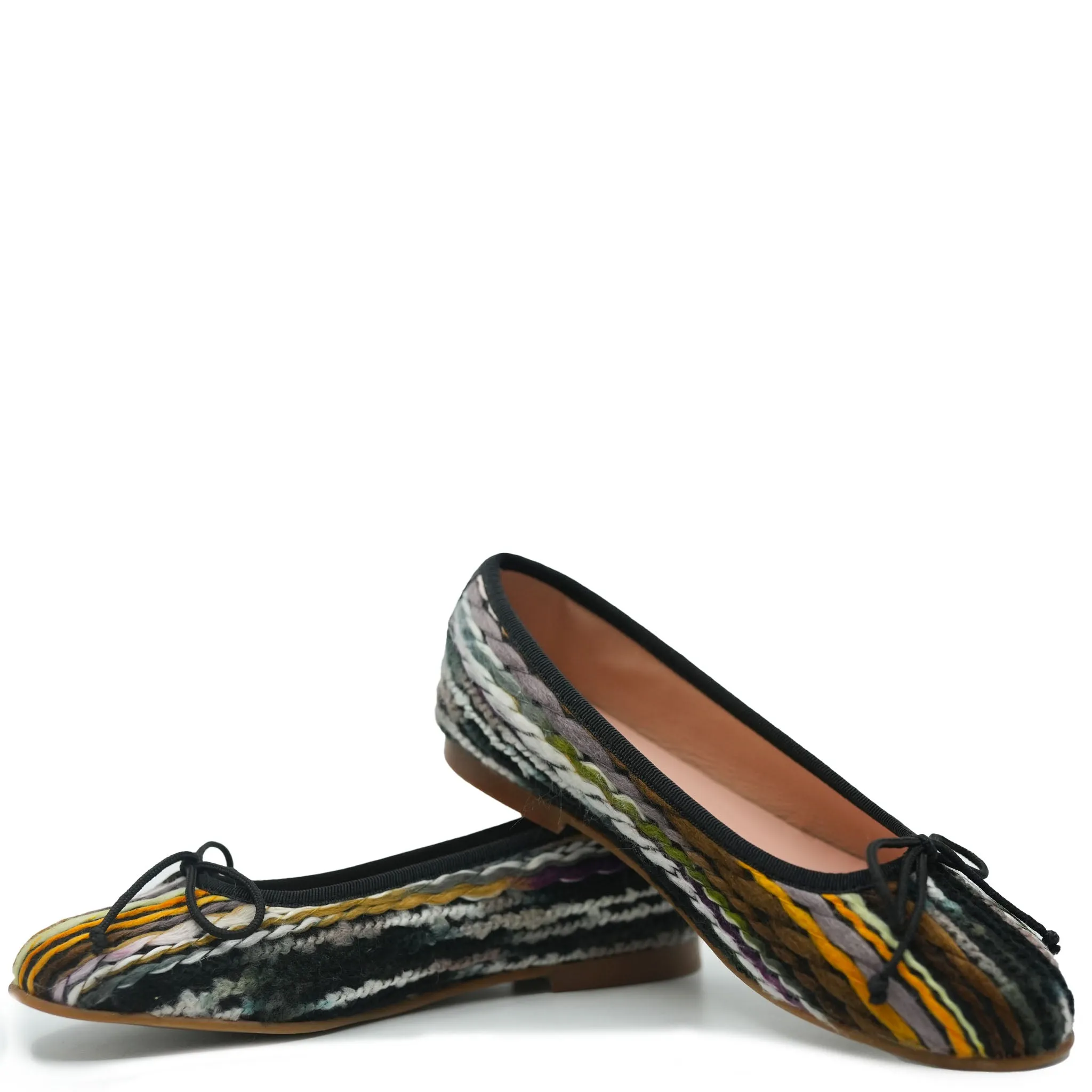 LMDI Sweater Knit Bow Ballet Flat