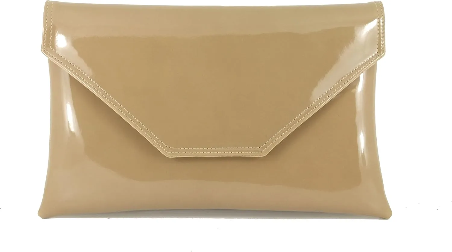 LONI Womens Stylish Large Envelope Patent Clutch Bag/Shoulder Bag Wedding Party Prom Bag