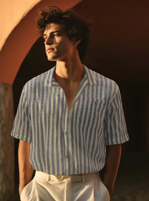 LUCAS | Linen Cotton Stripe Shirt || LUCAS | Chemise À Rayures En Lin Et Coton