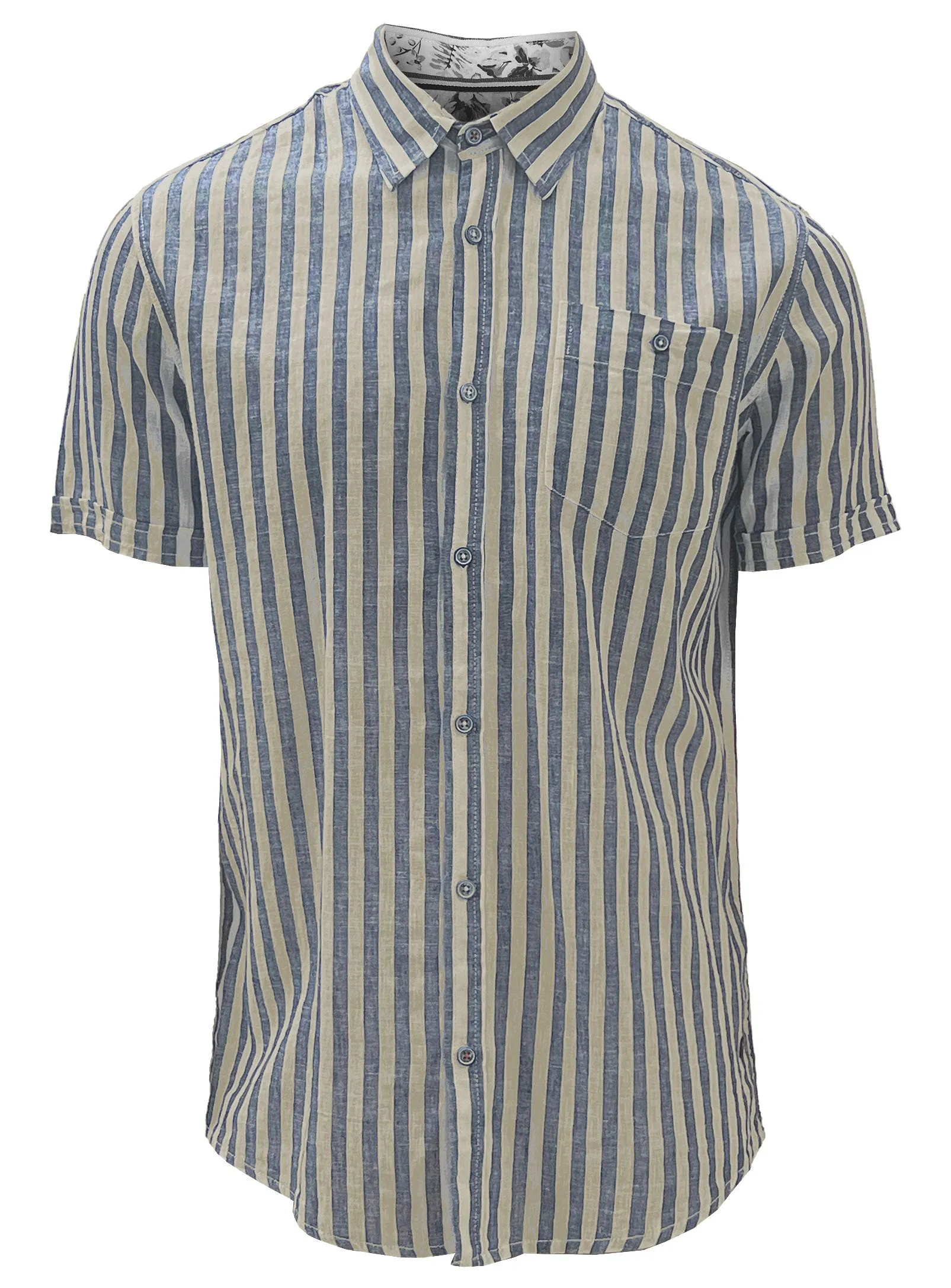 LUCAS | Linen Cotton Stripe Shirt || LUCAS | Chemise À Rayures En Lin Et Coton