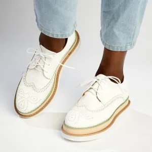 Madison Mata Lace Up Brogues - White