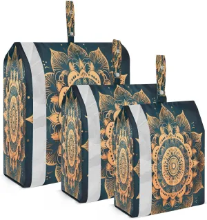 Mandala Black Boho Compression Packing Cubes Luggage Organizer Bags for Travel Suitcase Organizer for Women Travel Accessories