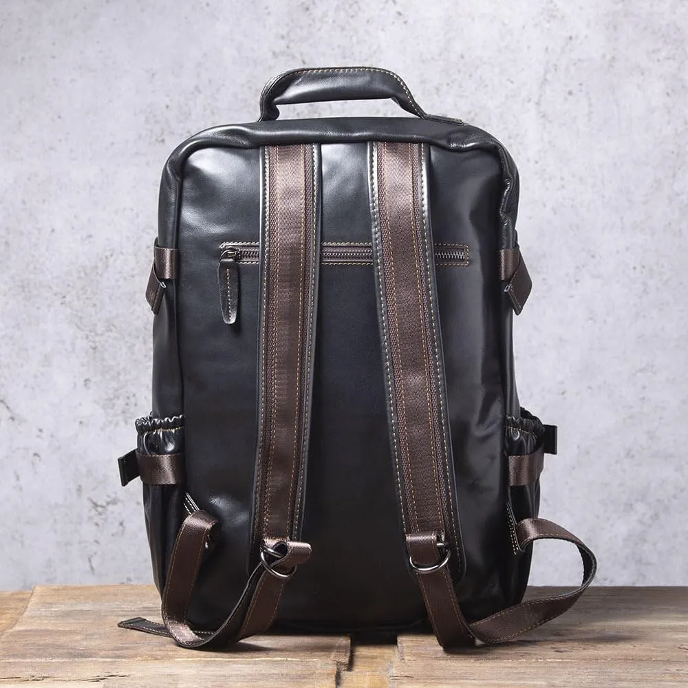 Men Leather Briefcase Shoulder Bag Hiking Bag Travelling Bag Handmade Men And Women Backpacks Casual Versatile
