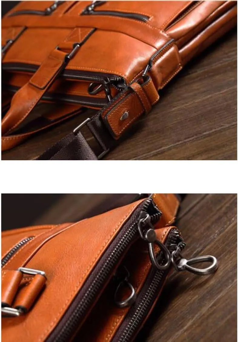 Mens Business Handbags Briefcases Messenger Shoulder Bags Leather Laptop Bags Luggage Carrying Cases