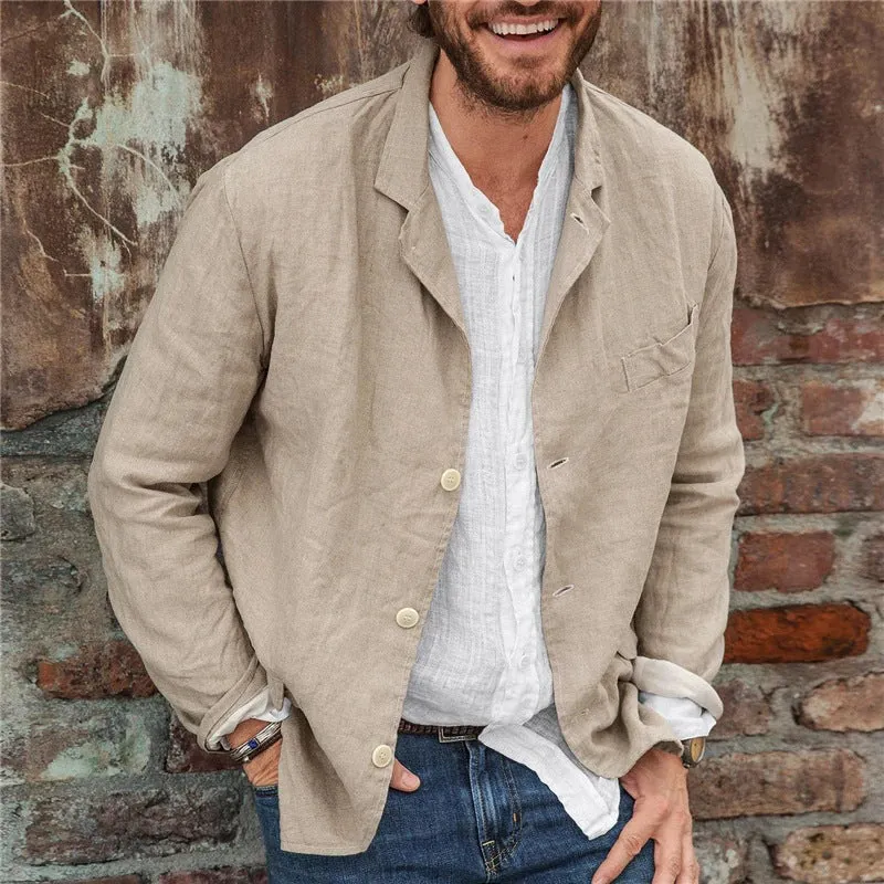 Men's Casual Linen Blazer | Lightweight & Breathable