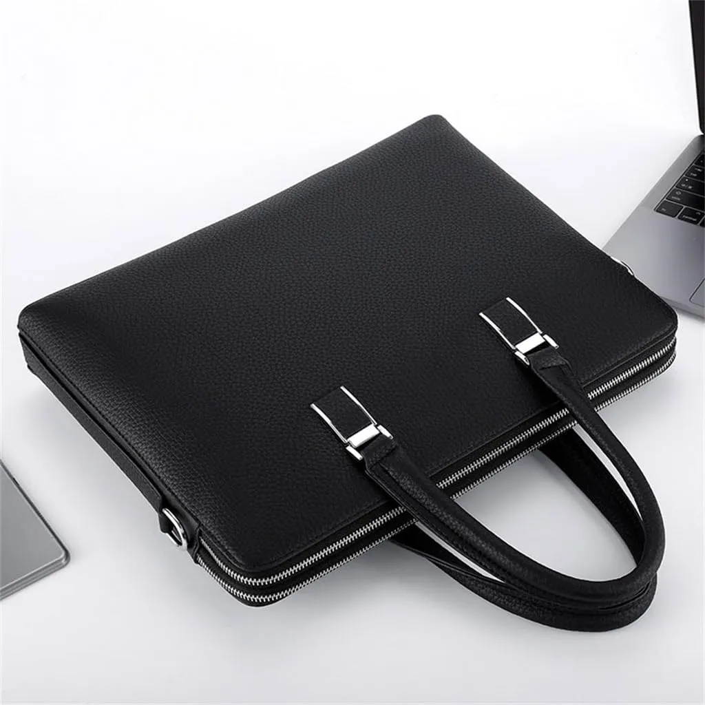 Men's Handbag Is A Cross Leather Briefcase With Ones Shoulder