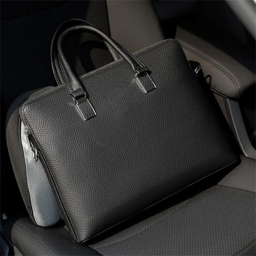 Men's Handbag Is A Cross Leather Briefcase With Ones Shoulder