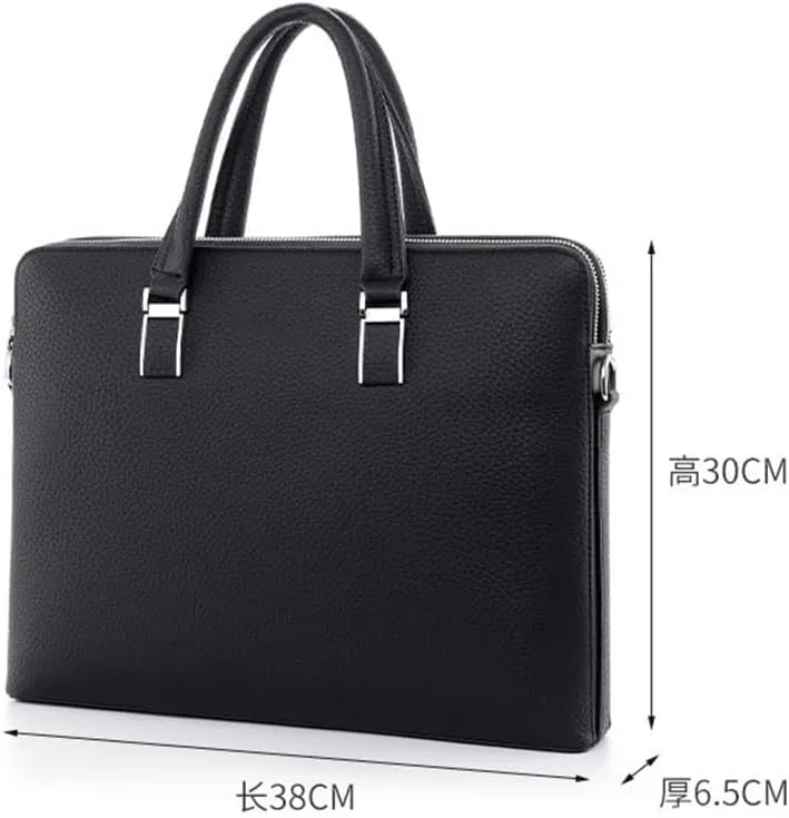 Men's Handbag Is A Cross Leather Briefcase With Ones Shoulder