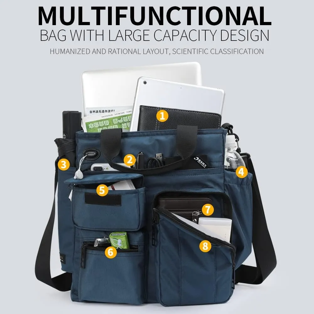 Mens Messenger Bag Laptop Shoulder Bag Computer Work Office Bag Waterproof Briefcases for Travel Work