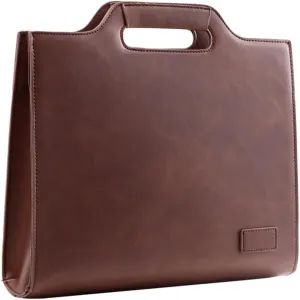 Men's Pu Leather Briefcase Fashion Business Handbag Lightweight Messenger Bag