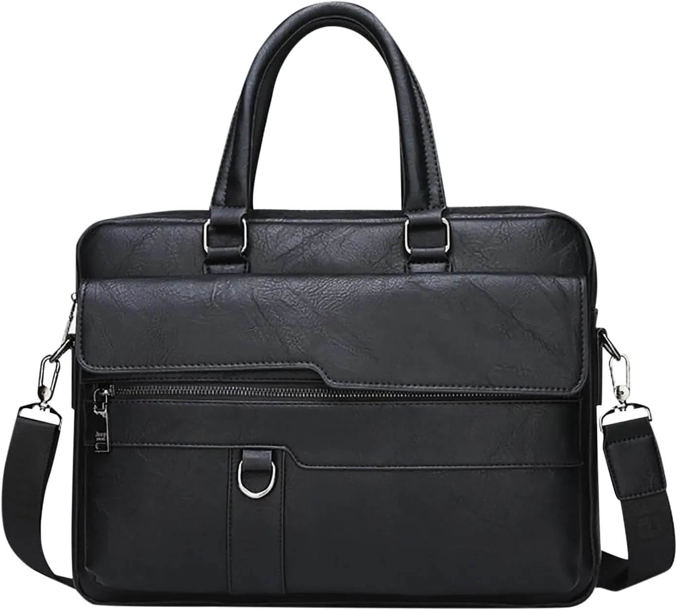 Men's Shoulder Bag Crossbody Bag Large Capacity PU Retro Briefcase Multifunctional Leather Guitar Straps for Handbags