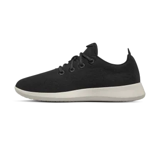 Men's Wool Runners - True Black (Cream Sole)