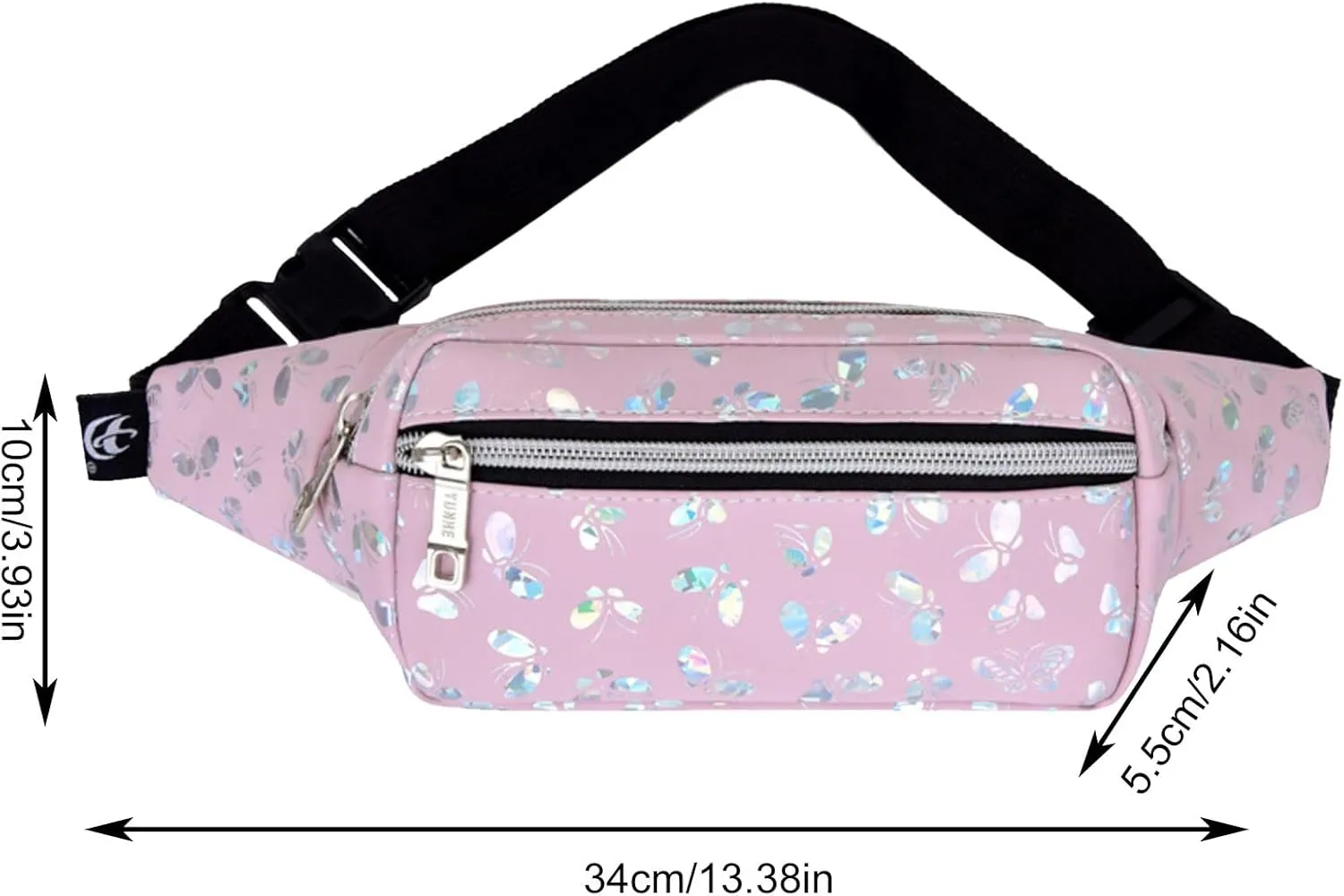 Mesh Beach Tote Waist Bag Outdoor Leisure Travel Waist Mobile Phone Storage Bag New Trend Color Floret PU