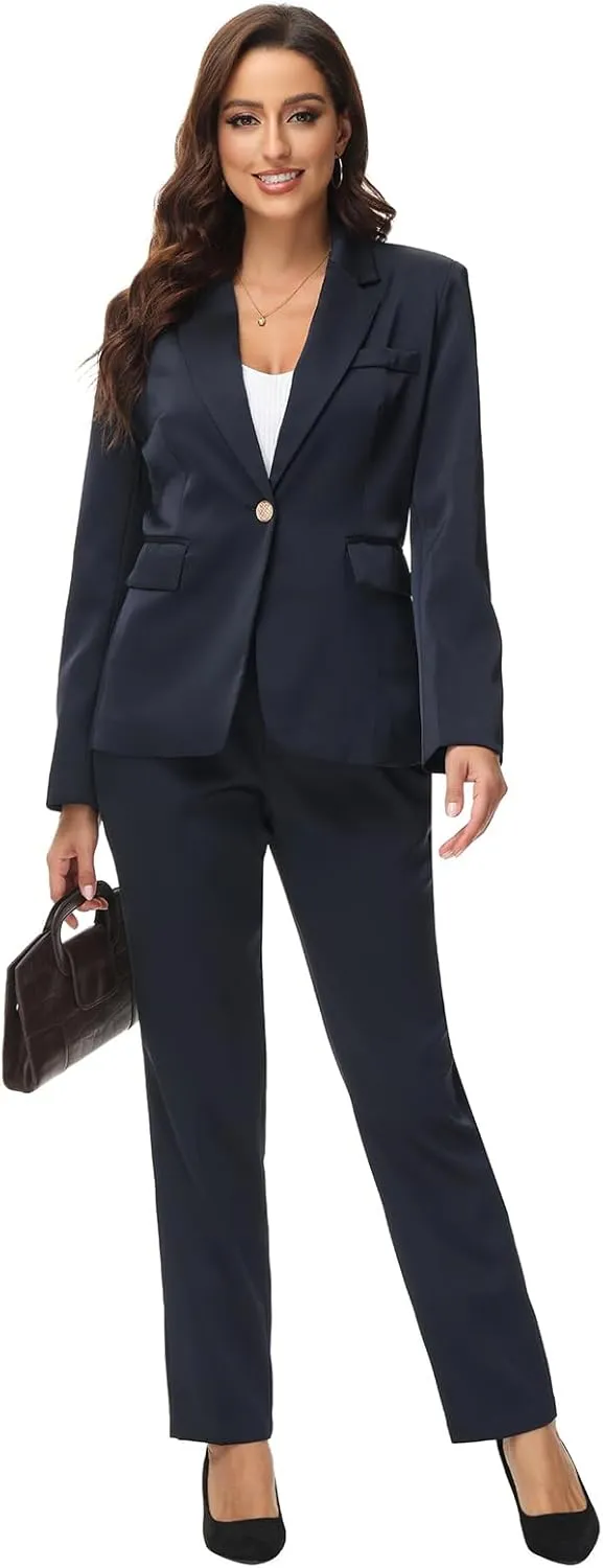MODFUL Women Business Clothes Pant Suits Professional Office 2 Piece Suits
