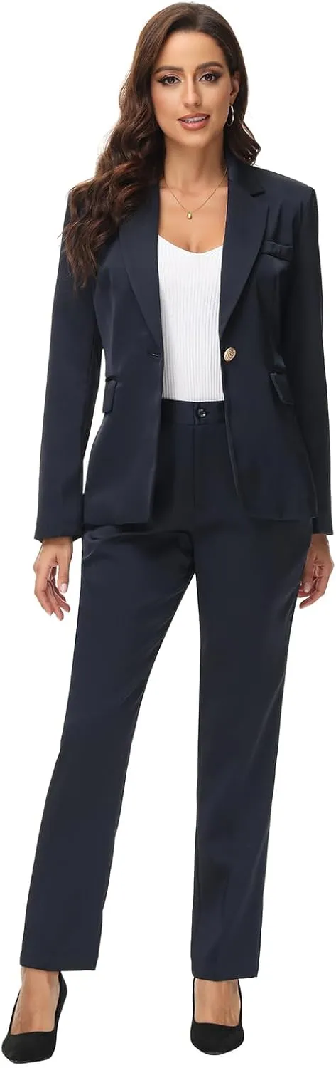 MODFUL Women Business Clothes Pant Suits Professional Office 2 Piece Suits