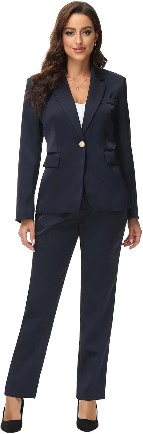 MODFUL Women Business Clothes Pant Suits Professional Office 2 Piece Suits