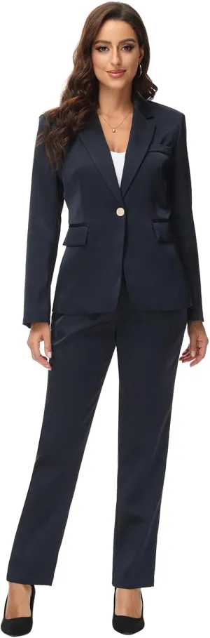 MODFUL Women Business Clothes Pant Suits Professional Office 2 Piece Suits