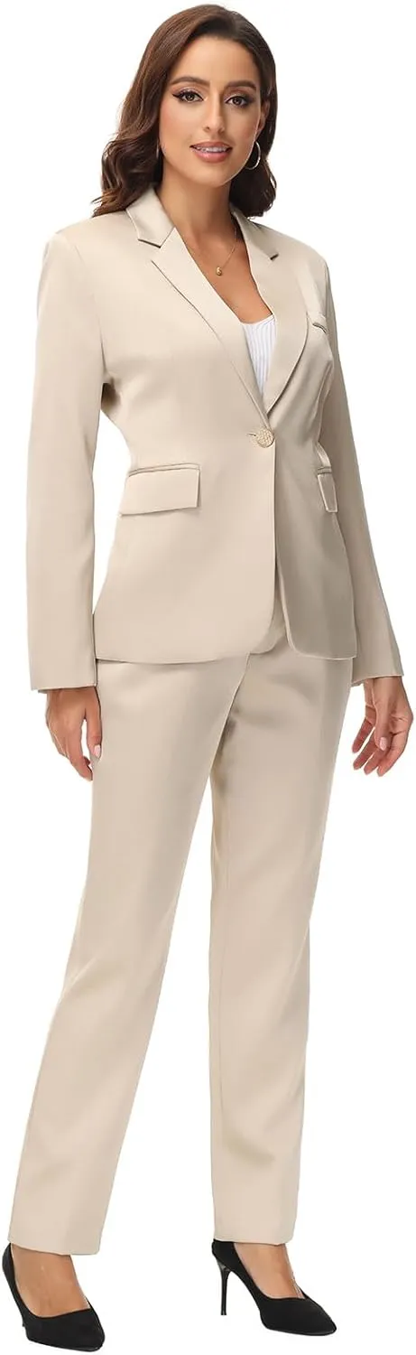 MODFUL Women Business Clothes Pant Suits Professional Office 2 Piece Suits