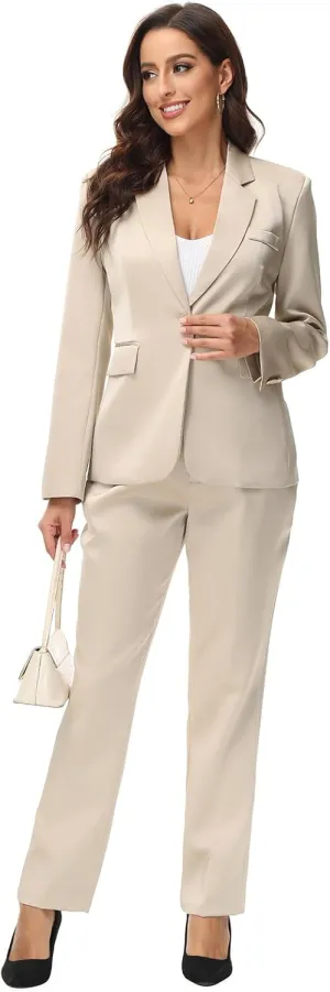 MODFUL Women Business Clothes Pant Suits Professional Office 2 Piece Suits