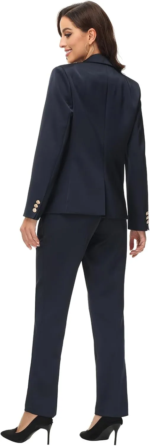 MODFUL Women Business Clothes Pant Suits Professional Office 2 Piece Suits
