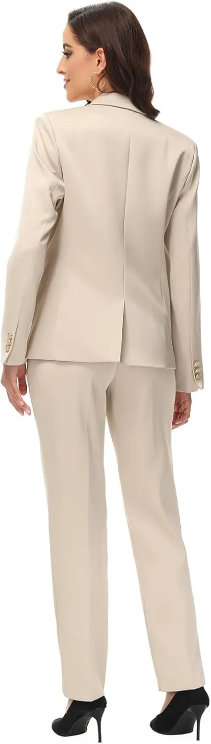 MODFUL Women Business Clothes Pant Suits Professional Office 2 Piece Suits