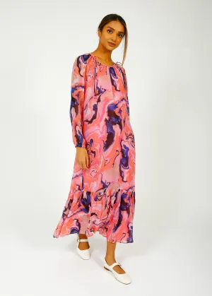 MOLIIN Willow Dress in Coral Almond
