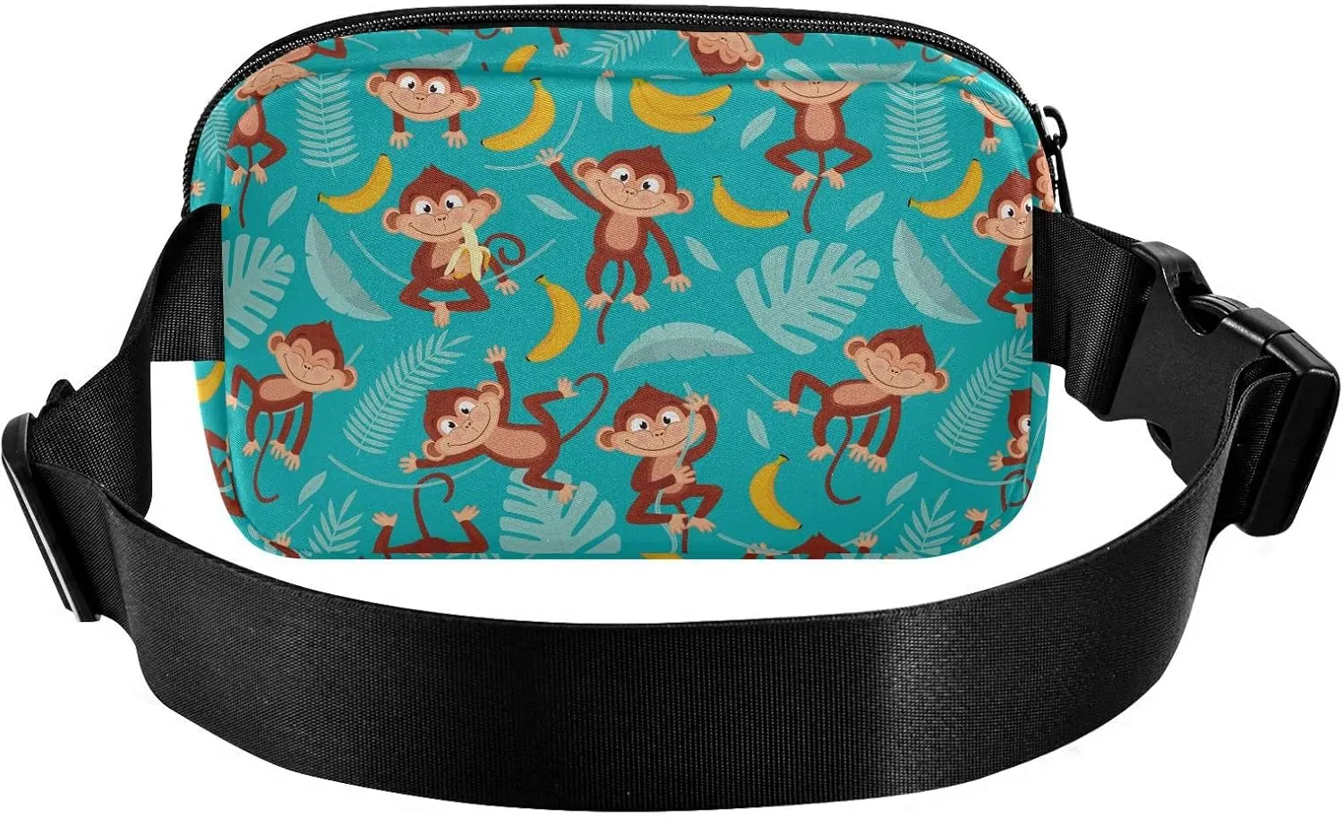 Monkey Banana Fanny Packs for Women & Men Waterproof Waist Pack Fashion Casual Crossbody Bags Hip Bum Bag with Adjustable Strap Hands Free for Outdoors, Hiking, Running, Travel