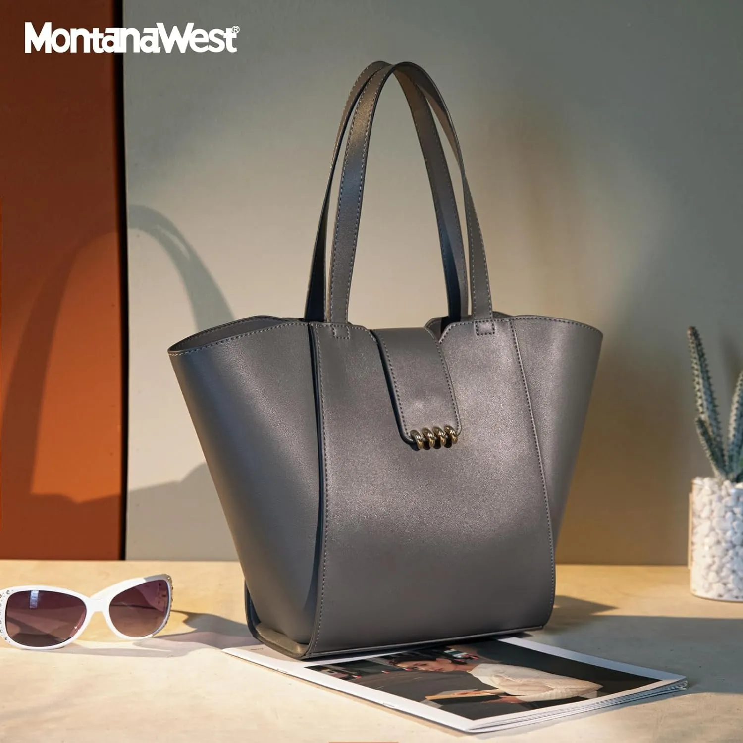 Montana West Tote Bag for Women Trendy Shoulder Bags and Foldable Design Womens Purses