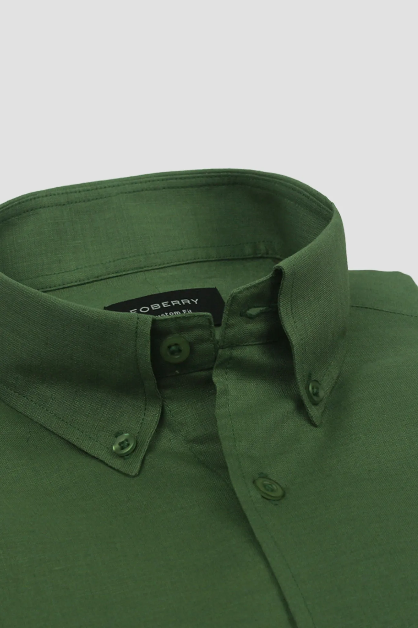 Moss Green Irish Linen Shirt