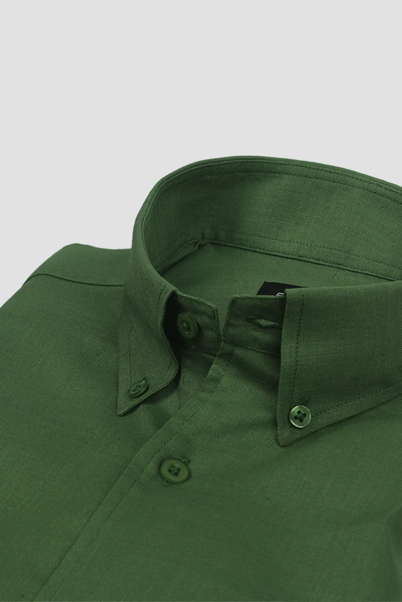 Moss Green Irish Linen Shirt