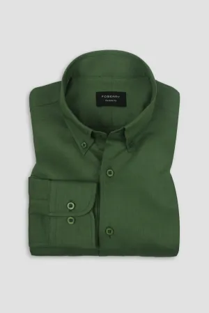 Moss Green Irish Linen Shirt