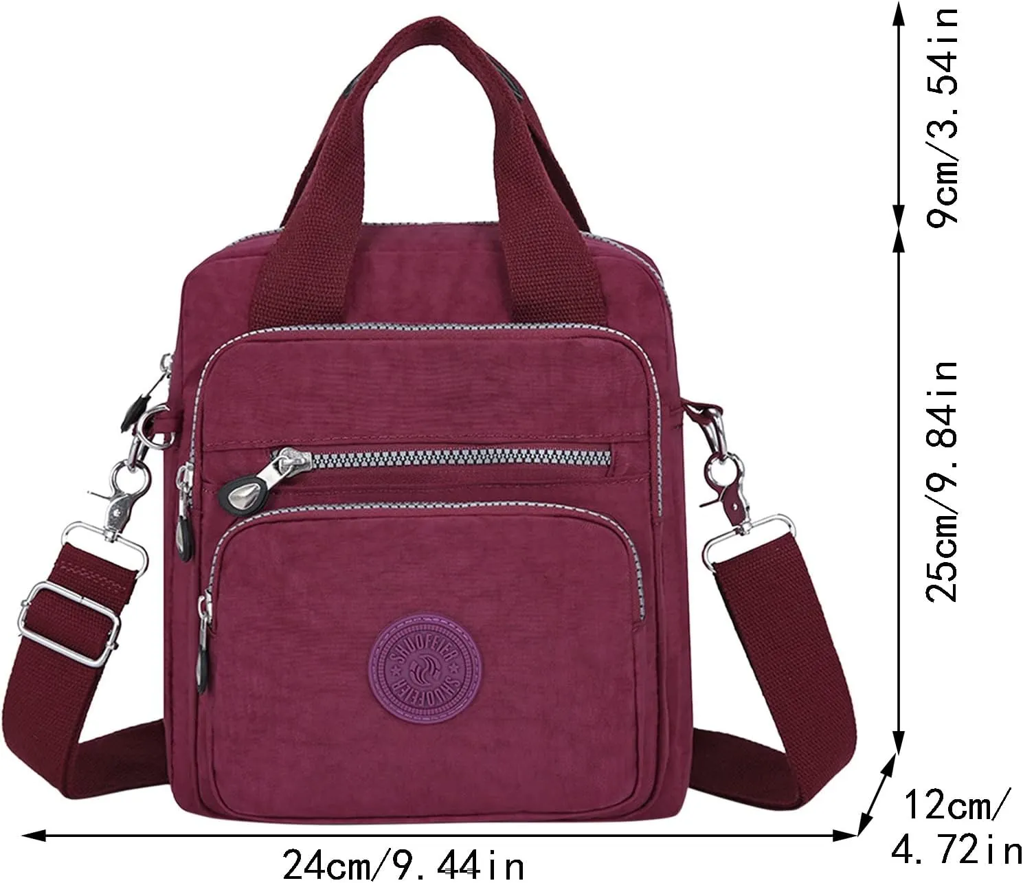 Multifunctional Casual Crossbody Bag Women Casual Crossbody Bag Adjustable Shoulder Strap Canvas (BU1, One Size)