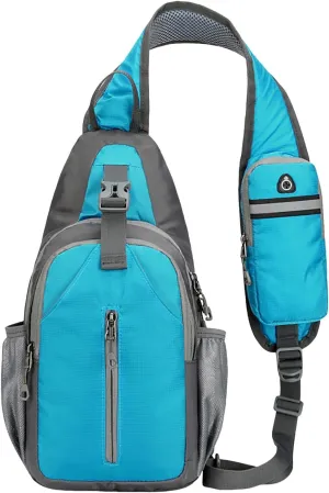 New Casual Messenger Bags Sports Male And Female Students Simple One Shoulder Splash Proof Outdoor (Sky Blue, One Size)