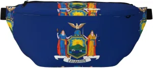 New York Flag Stylish Crossbody Waist Pack - Versatile And Compact Travel Pouch For Hands-Free Storage