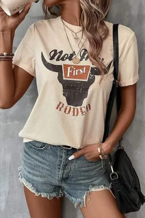 Not My First Rodeo Apricot Graphic Tee