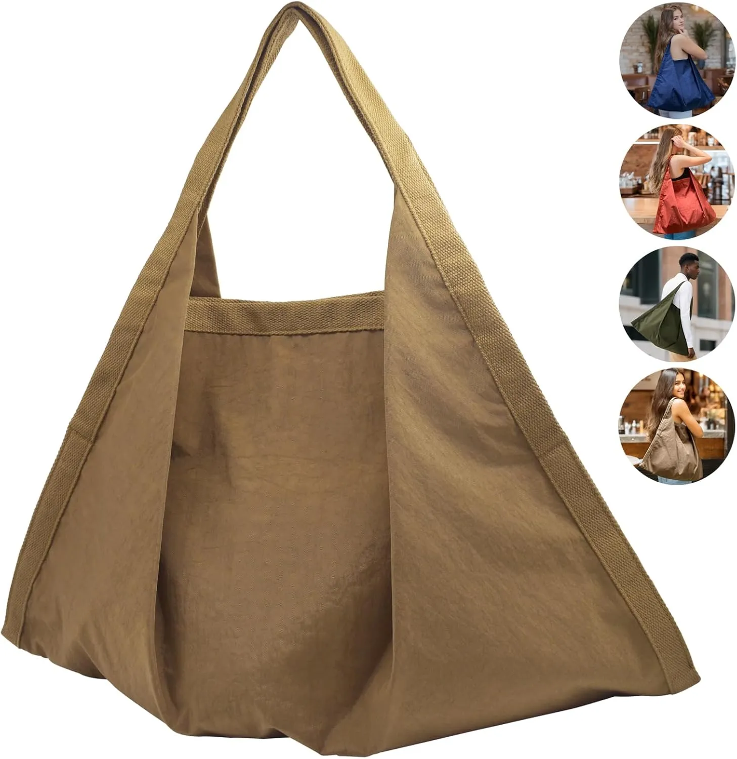 Nylon Tote Bag for Women Men Unisex Lightweight Shoulder Bag Stylish Travel Daily Carry-on Bag