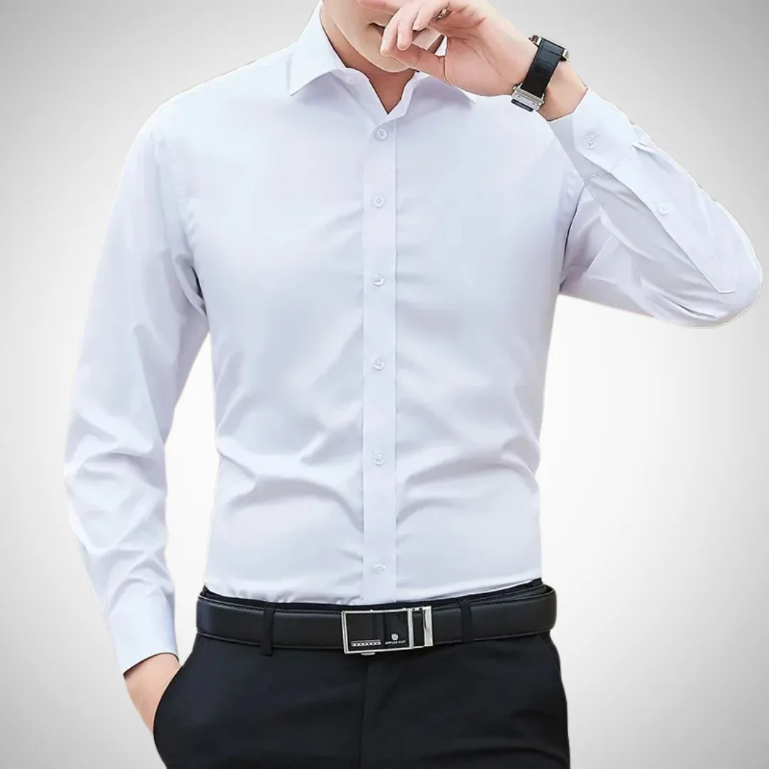 Oscar Men's Slim Fit Formal Long Sleeve Shirt with Button Closure | Ideal for All Seasons