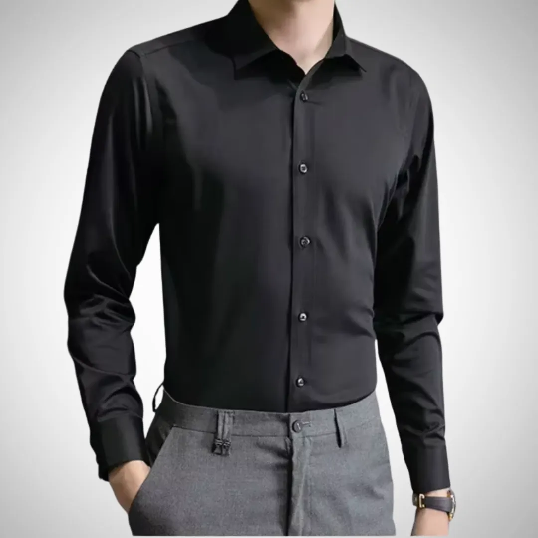 Oscar Men's Slim Fit Formal Long Sleeve Shirt with Button Closure | Ideal for All Seasons