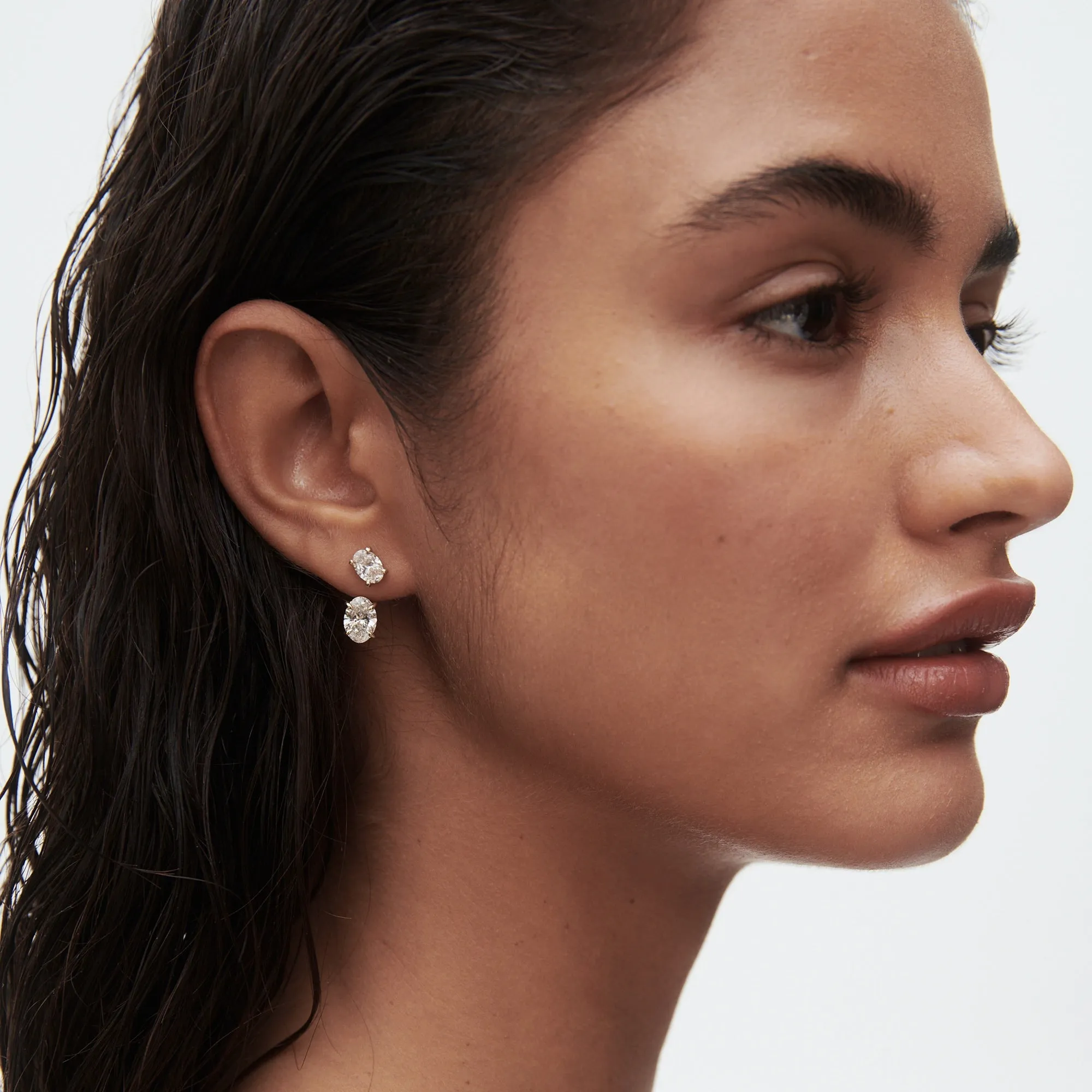 Oval Jackets | Oval Lab-Grown Diamond Earring Jackets