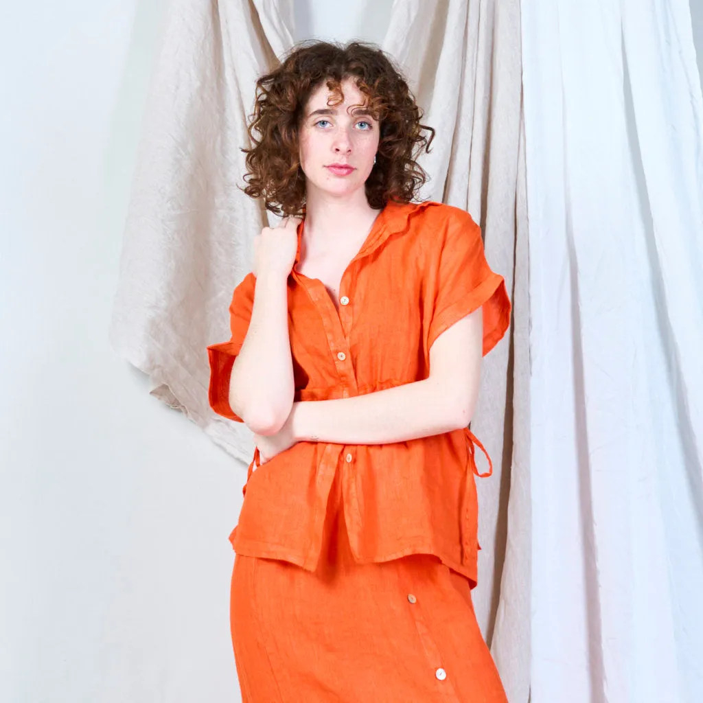 Oversized drawstring waist blouse wholesale