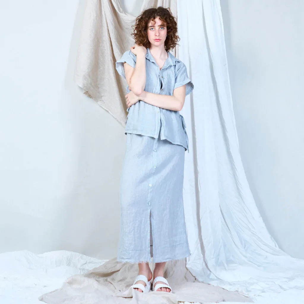 Oversized drawstring waist blouse wholesale