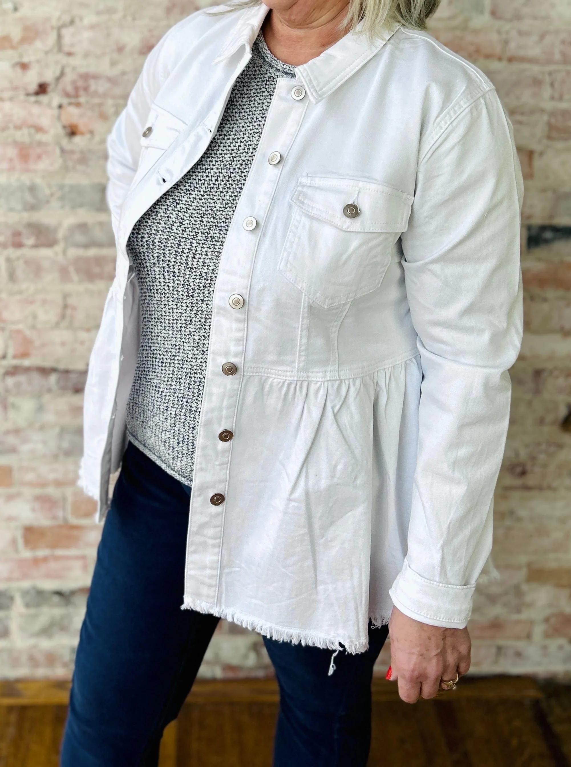 Peplum Denim Jacket
