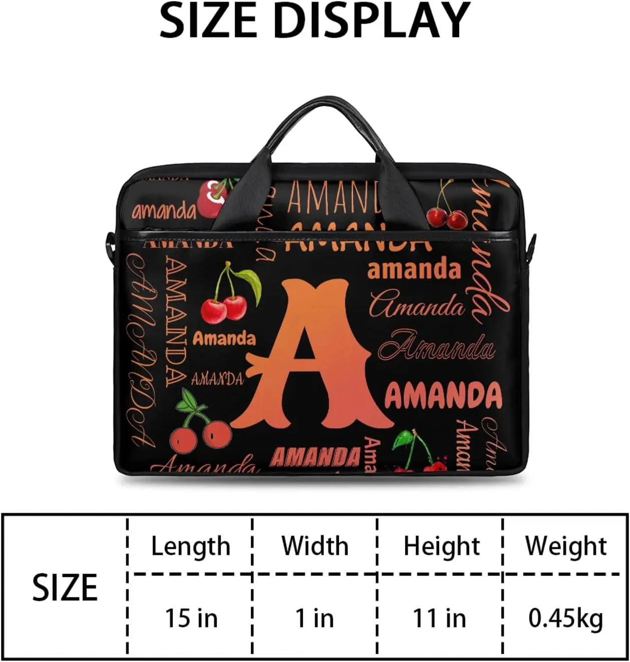 Personalized Laptop Bag Case Baseball Custom Computer Briefcases for Women Men Waterproof
