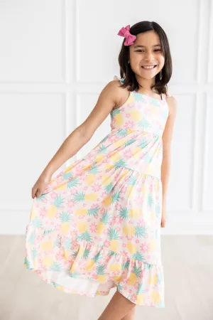 Pina Colada Ruffle Maxi Dress