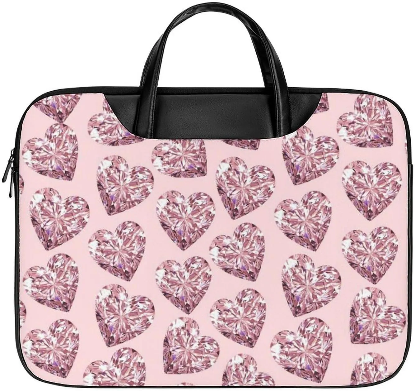 Pink Diamond Laptop Case Slim Water Resistant Computer Bag with Handle Briefcase for Work