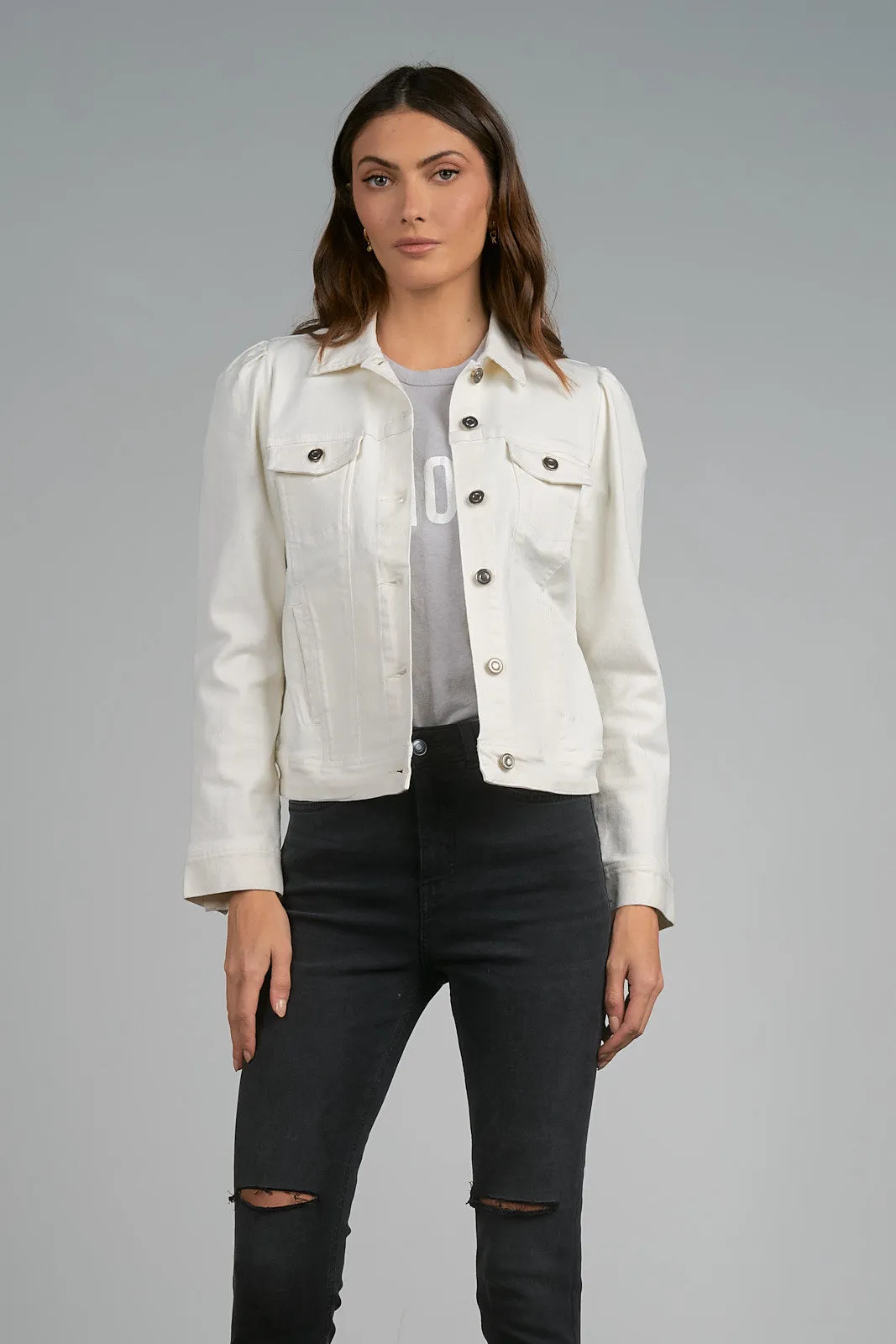 Piper Puff Sleeve Denim Jacket