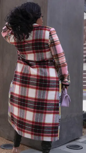 Plaid in Color Trench Coat