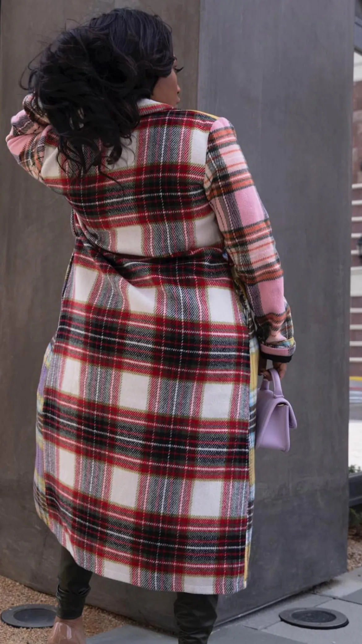 Plaid in Color Trench Coat