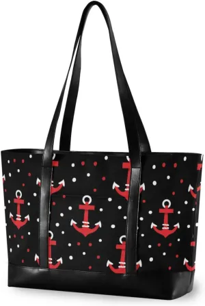 Polka Dot Red Ocean professional 14inch laptop tote with zipper tote bags for college with diaper bolsa para computadora portatil mujer