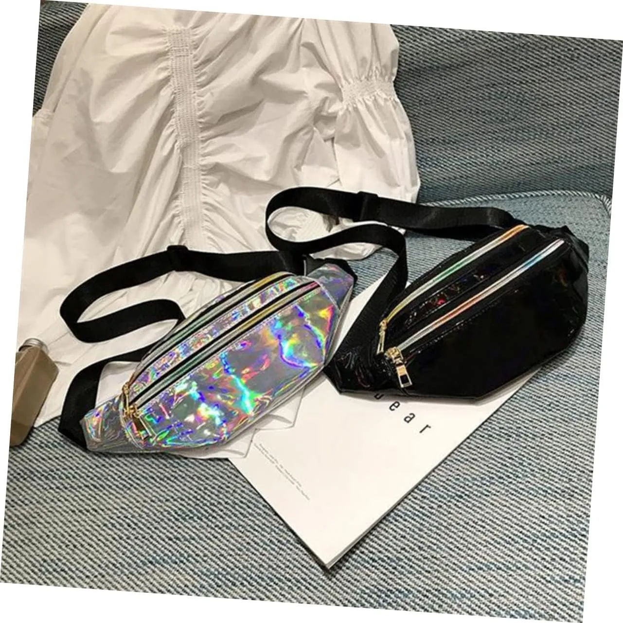Portable Anti-theft Phone Bag Stylish Shiny Pouch Ideal for Travel Hiking and Daily Use